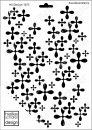 Schablone-Stencil A4 076-1675 Kreuzblüten Fläche